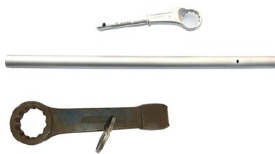 Abb. 29 oben: Zugringschlssel mit Aufsteckrohr, unten: Schlag-Ringschlssel