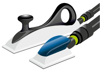 Abb. 64 abgesaugter Schleifklotz