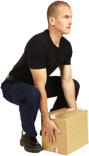 Abb. 2-1 Richtige Haltung beim Anheben