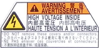 Abb. 8-2 Beispiel einer Kennzeichnung von HV-Komponenten