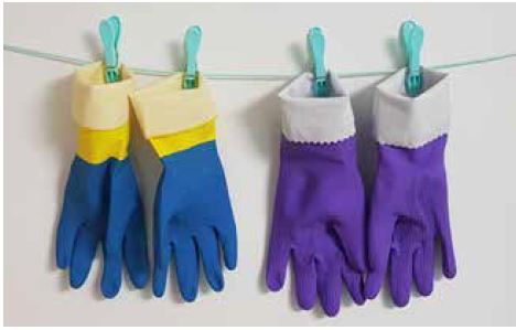 Abb. 4-5 Beispiel fr das Trocknen von Schutzhandschuhen