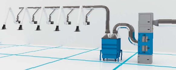 5-fach Schweißrauchabsaugung