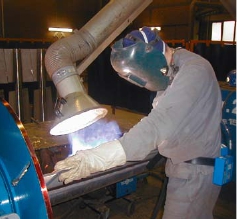 Absaugarm mit Erfassungselement