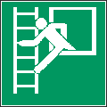ISO 7010-E016 Notausstieg mit Fluchtleiter