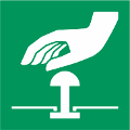 ISO 7010-E020 Not-Halt-Knopf