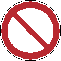 ISO 7010-P001 Allgemeines Verbotszeichen