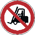 ISO 7010-P006 Für Flurförderzeuge verboten