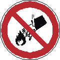 ISO 7010-P011 Mit Wasser löschen verboten