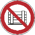 ISO 7010-P023 Abstellen oder Lagern verboten