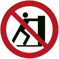 ISO 7010-P017 Schieben verboten
