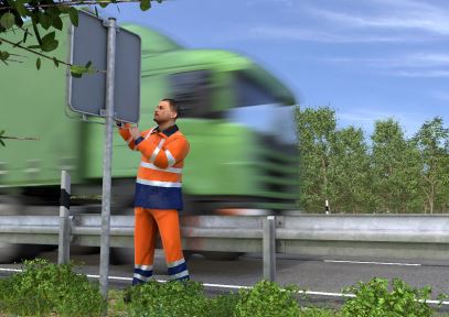 Abb. 1 Gefahr des unbeabsichtigten Hineingeratens in den flieenden Verkehr