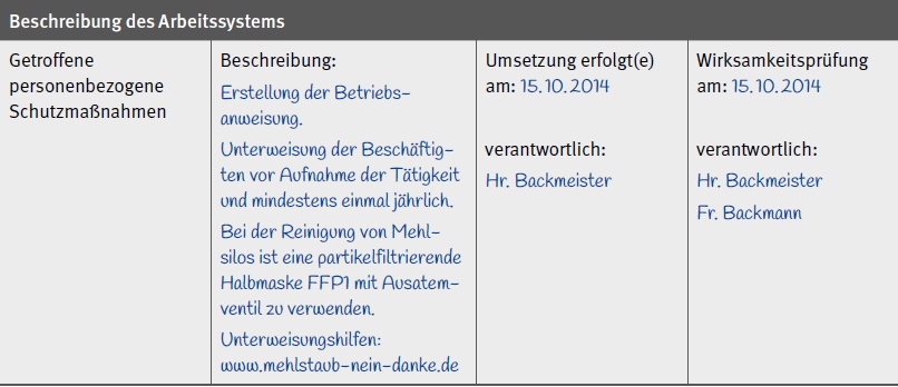 Beschreibung des Arbeitssystems Teil 5