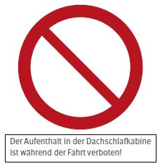 Abb. 7 Verbotszeichen P001 mit Zusatzzeichen