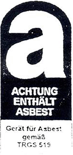 Zeichen: Achtung Asbest